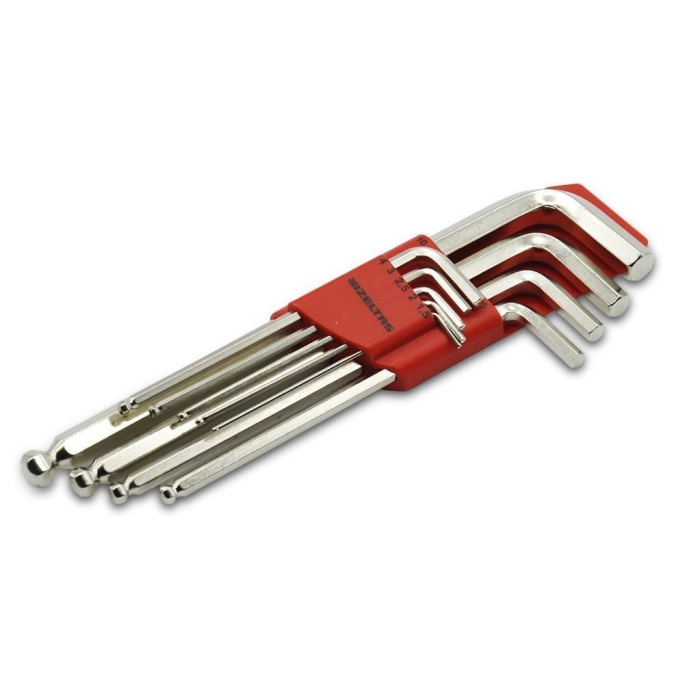 İzeltaş Yuvarlak Allen Anahtar Takımı Uzun Boy 9 Parça