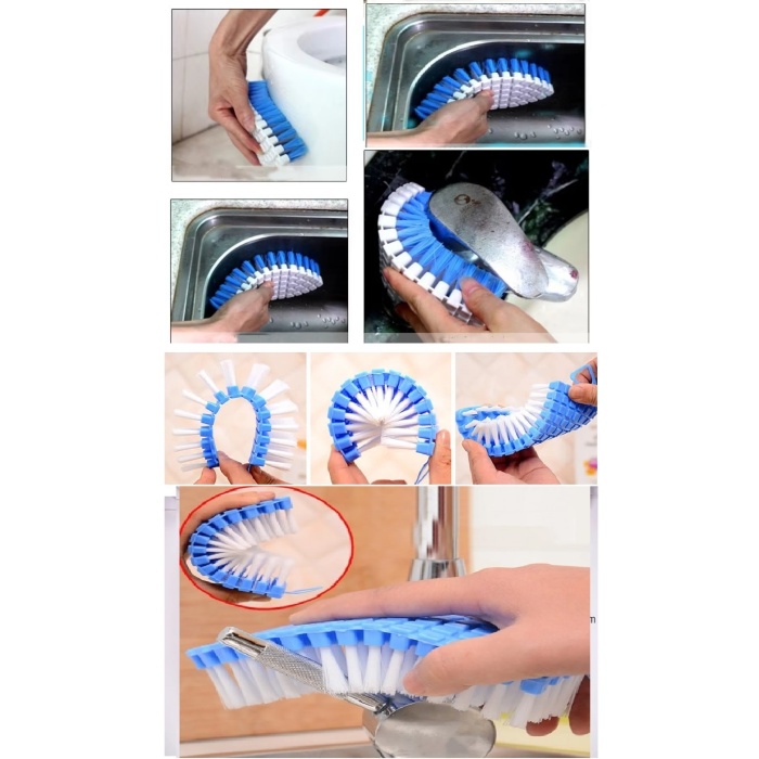 Bükülebilir  Esnek Kenar Köşe Lavabo Temizleme Fırçası Banyo Mutfak Fırçası
