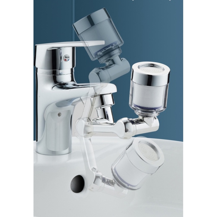 Filtreli Kireç Hapsedici Robotik Kol Musluk Başlığı - Mutfak Banyo Musluk Uzatma Aparatı Ucu