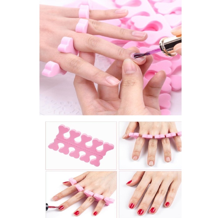 5 Adet Pedikür El Ayak Parmak Ayırıcı Tırnak Boyama Yumuşak Köpük Ayak Sedye