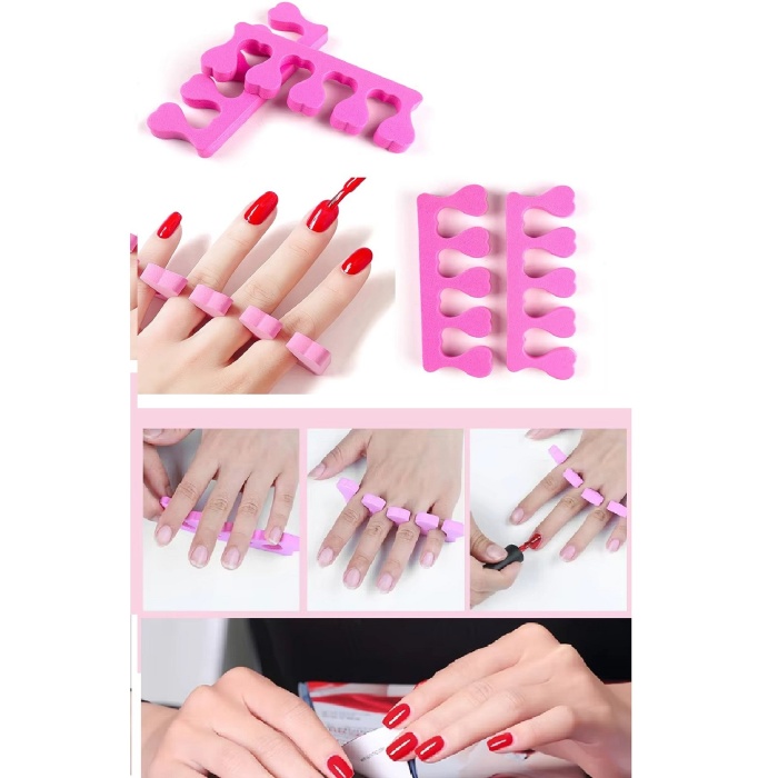 5 Adet Pedikür El Ayak Parmak Ayırıcı Tırnak Boyama Yumuşak Köpük Ayak Sedye