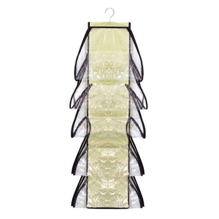 10 Bölmeli Dolap İçi Şeffaf Çanta Organizeri