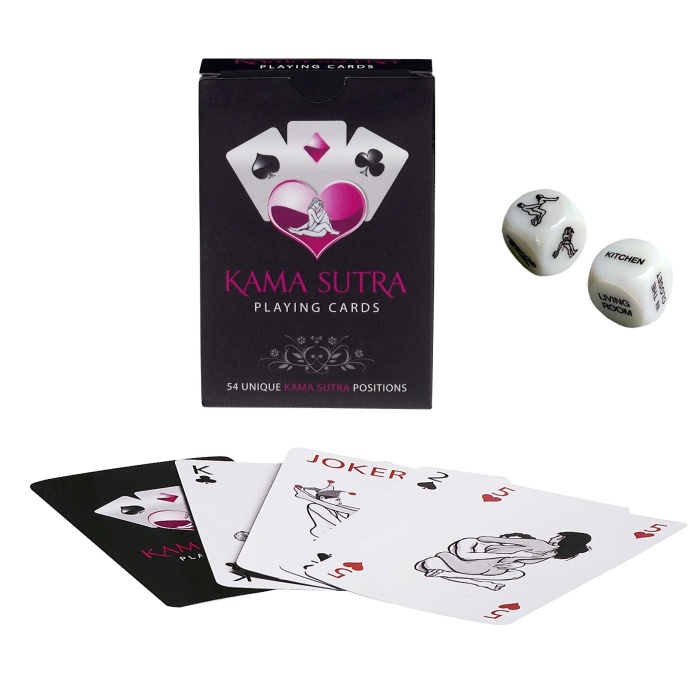 Kamasutra Aşk Seti - Kelepçe - Zar- Kart - Göz Bandı