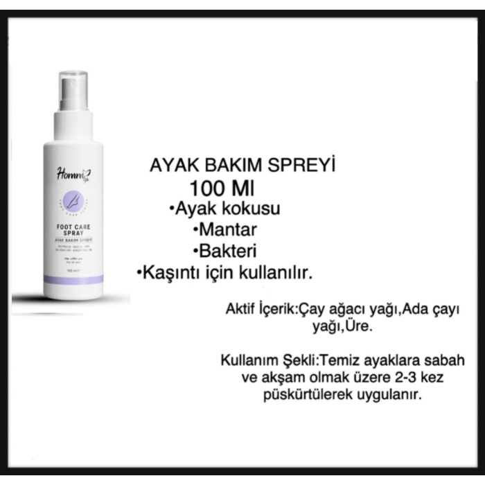 Bitkisel Ayak Koku Giderici Bakım Spreyi