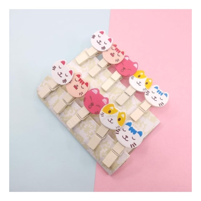 İpli Mandallı Kedili Fotoğraf Albümü Kedi Kafası Şekilli Mandal