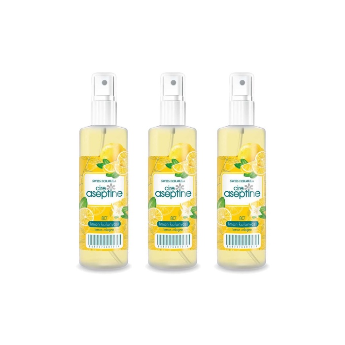 3 Adet Limon Kolonyası  Ev Ofis Pratik Kullanım Sprey 100ml