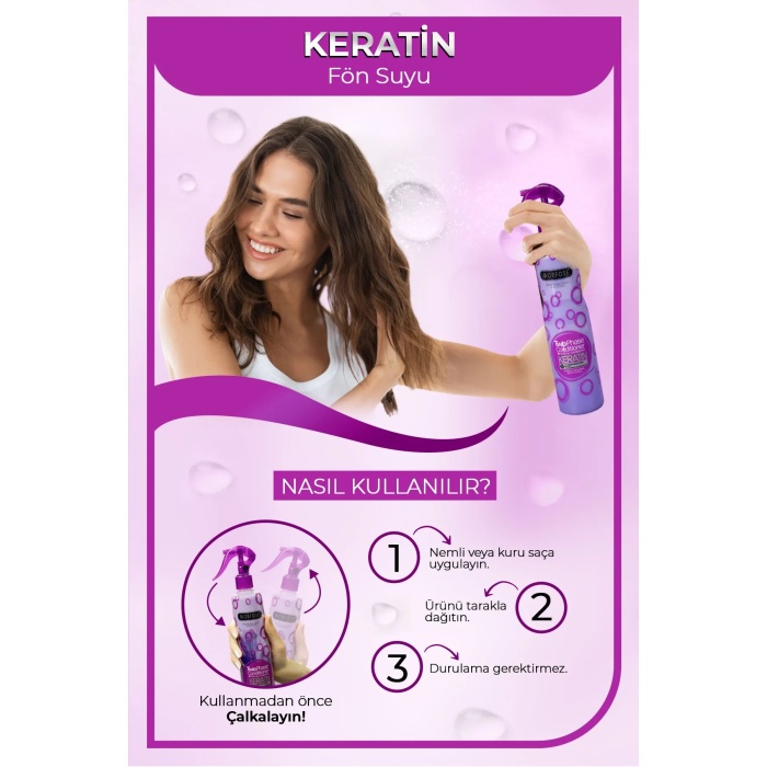Keratin Çift Fazlı Kondisyoner Fön Suyu 400 ML - mrfs