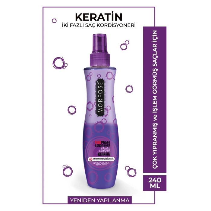 Keratin Çift Fazlı Kondisyoner Fön Suyu 240 ML - mrfs