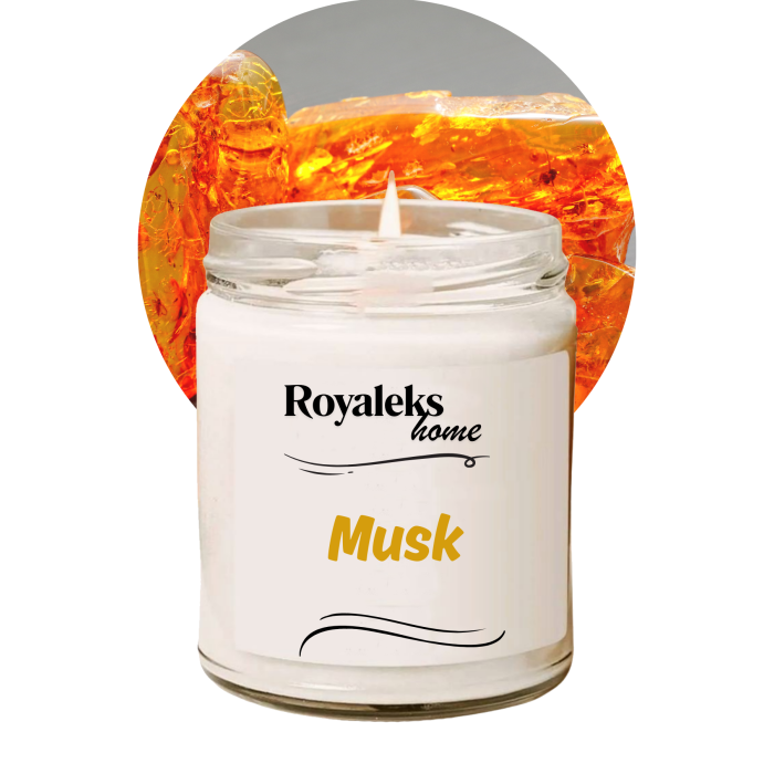 Doğal Özel Seri Kokulu Dekoratif Kavanoz Mum 210 cc - Musk Esansı - RYL