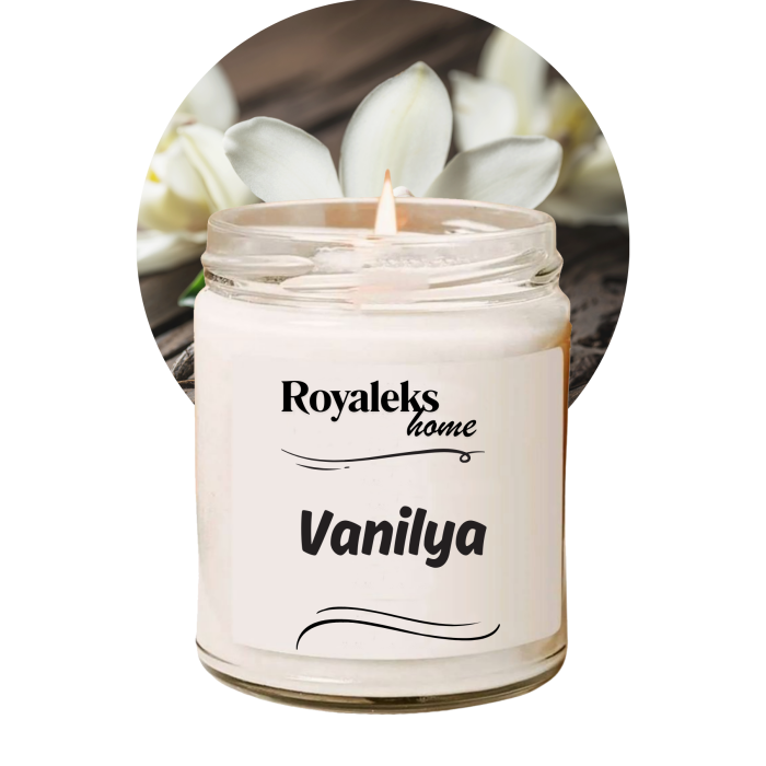 Doğal Özel Seri Kokulu Dekoratif Kavanoz Mum 210 cc - Vanilya - RYL