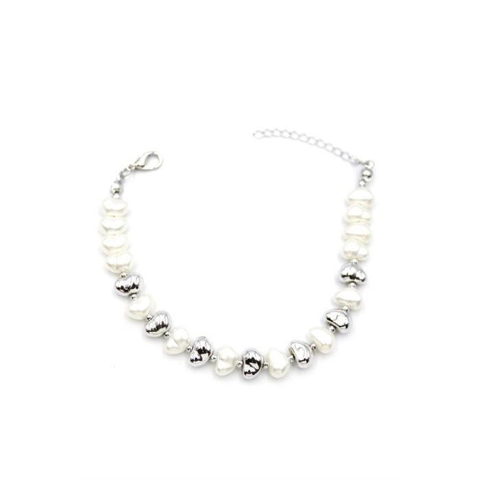İnci Bileklik - Gümüş