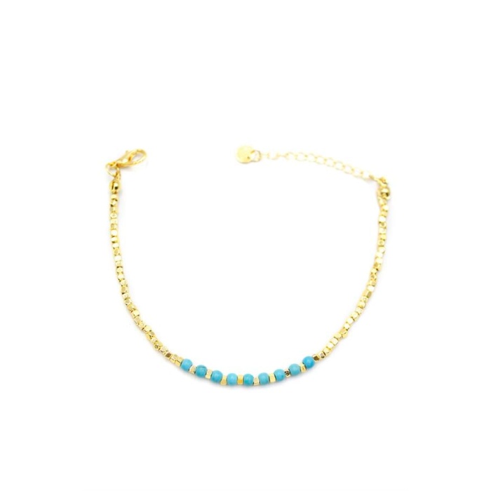 Küp Boncuk Bileklik - Altın