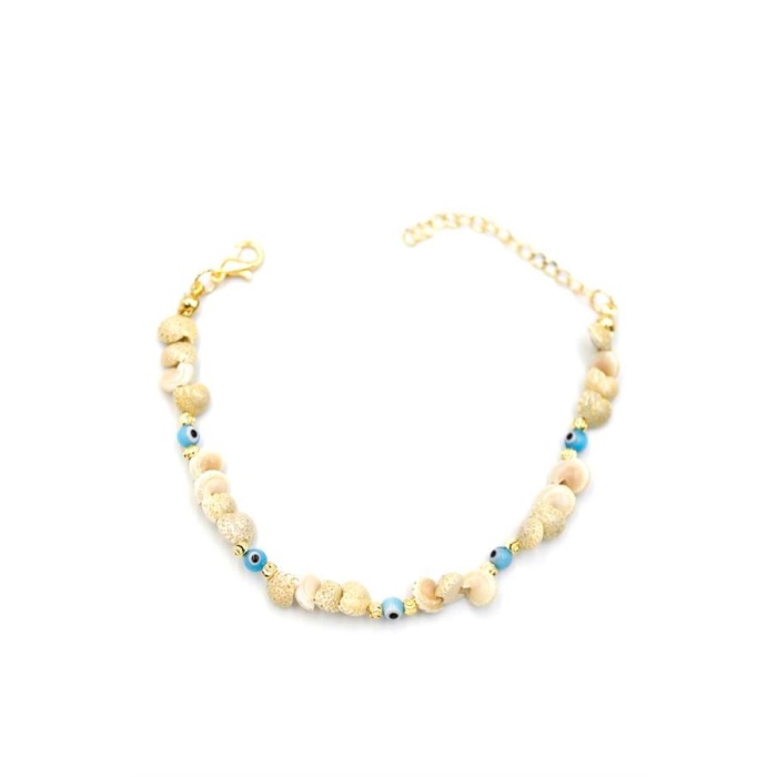 Nazar Deniz Kabuğu Bileklik - Mavi