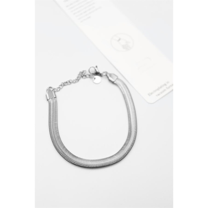 Yılan Zincir Bileklik - Gümüş