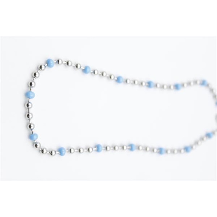 Turkuaz Boncuk Kolye - Gümüş