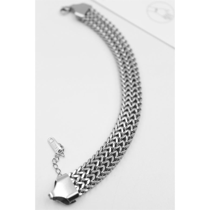 Hasır Zincir Bileklik - Gümüş
