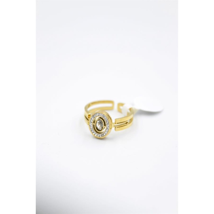 6lı Yuvarlak Taşlı Yüzük - Altın