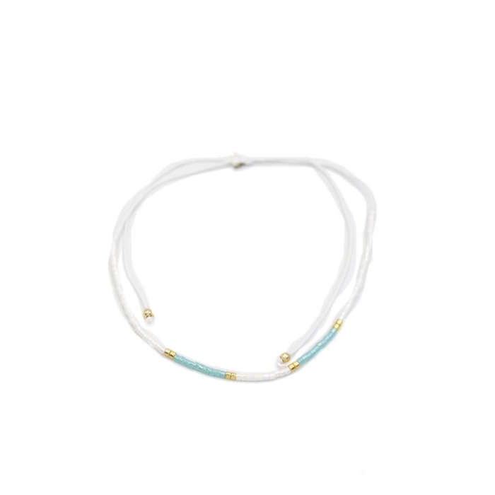 Kum Boncuk Halhal - Beyaz