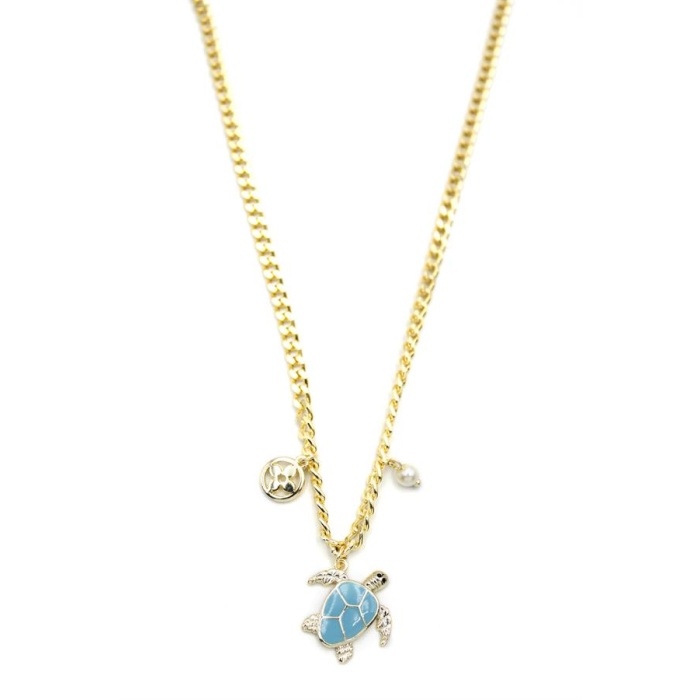 Kaplumbağa Kolye - Altın