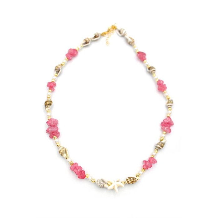 Deniz Kabuğu Kolye - Nar Çiçeği