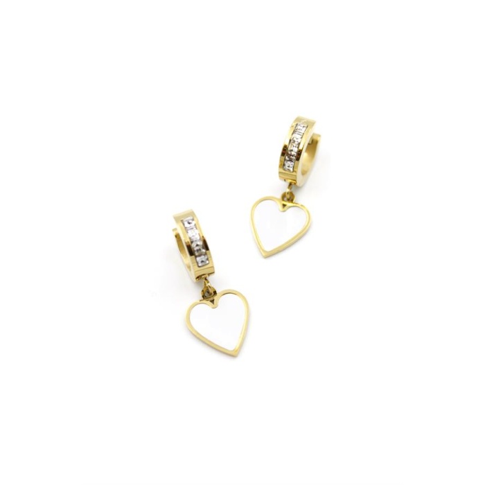 Sedef Kalp Küpe - Altın