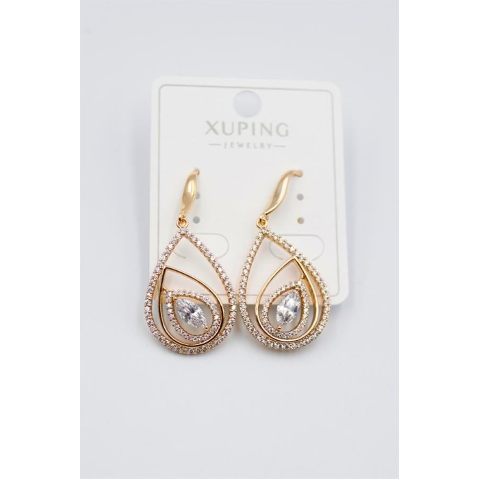 Taşlı Küpe - Altın