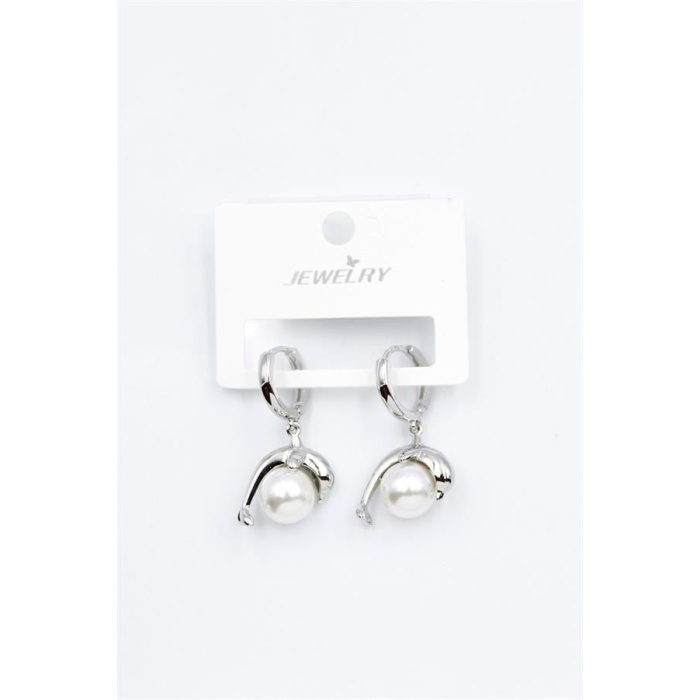 İncili Yunus Küpe - Gümüş