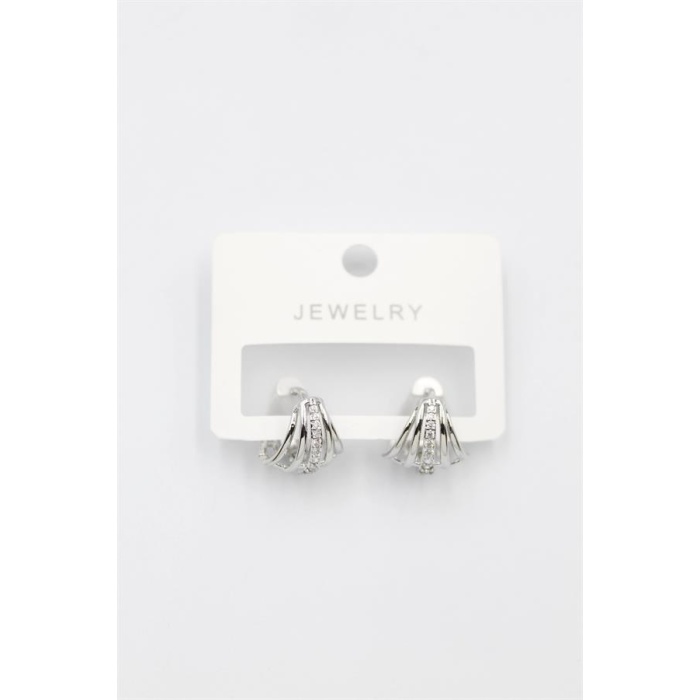 Taşlı Küpe - Gümüş