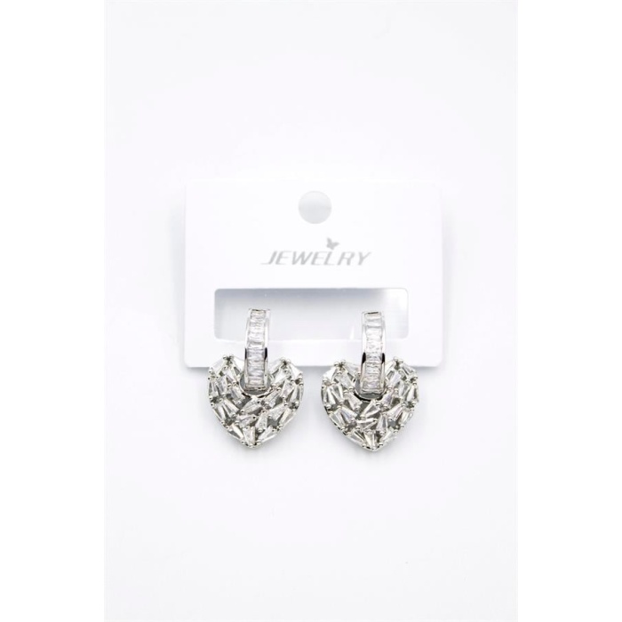 Kalp Küpe - Gümüş