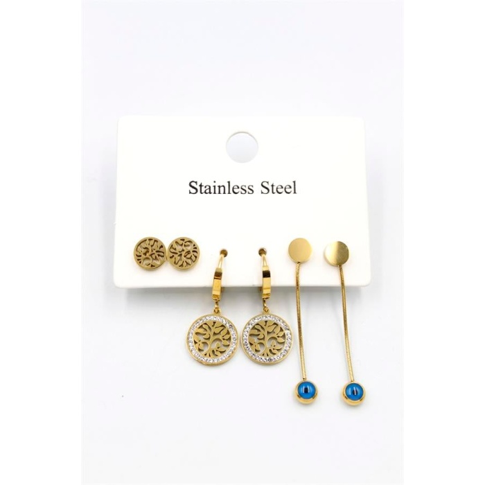 6lı Set Küpe - Altın