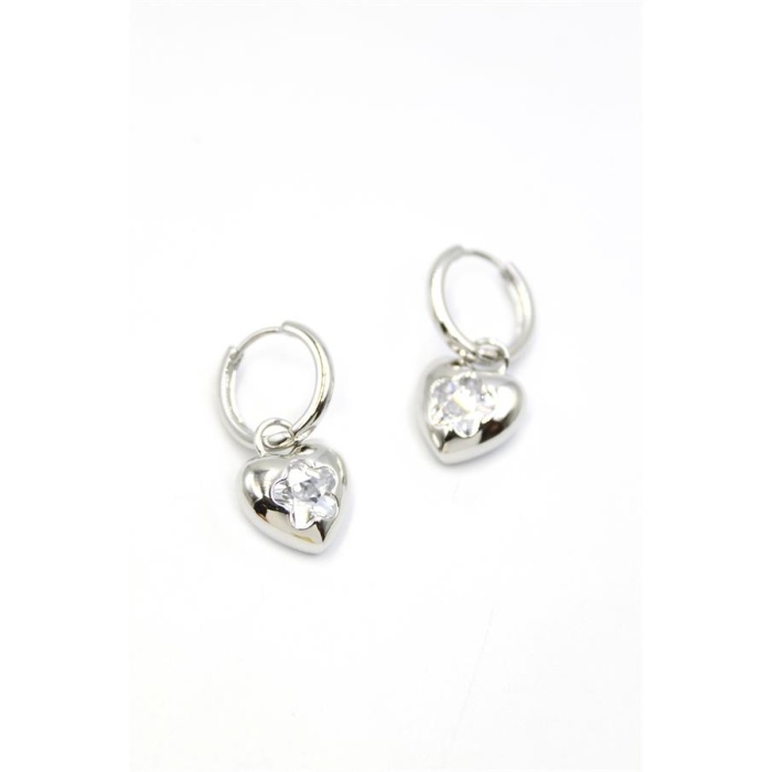 Kalp Küpe - Gümüş