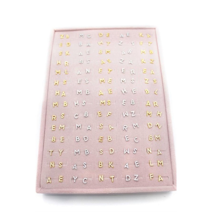 140lı Standlı Harf Tragus Küpe - ÇOK RENKLİ