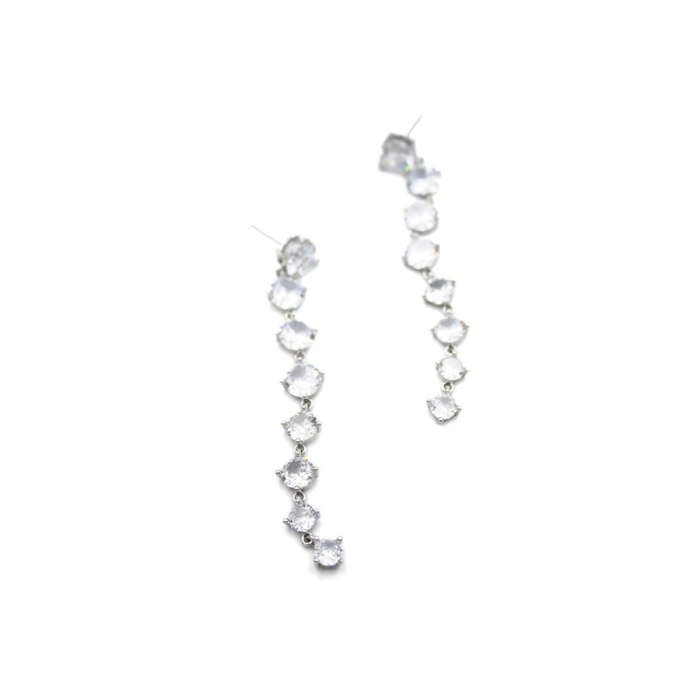 Zirkon Taşlı Küpe - Gümüş