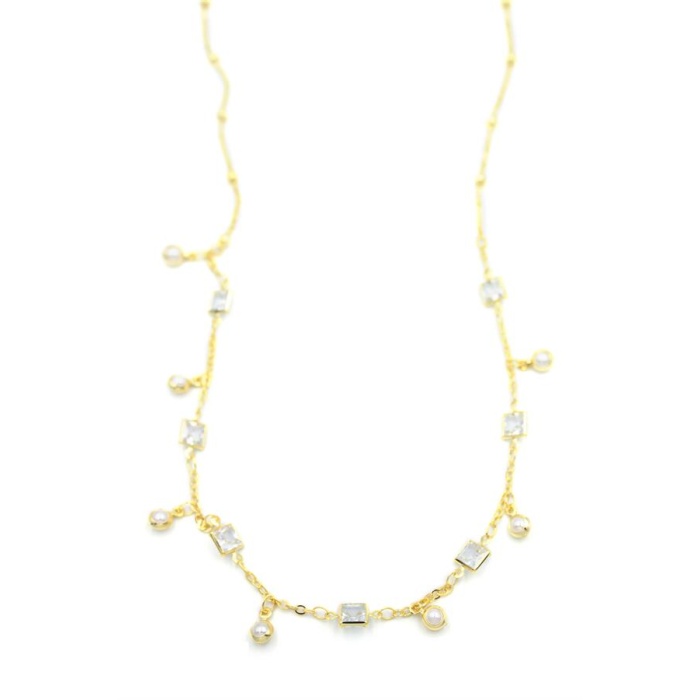 Taşlı Kolye - Altın