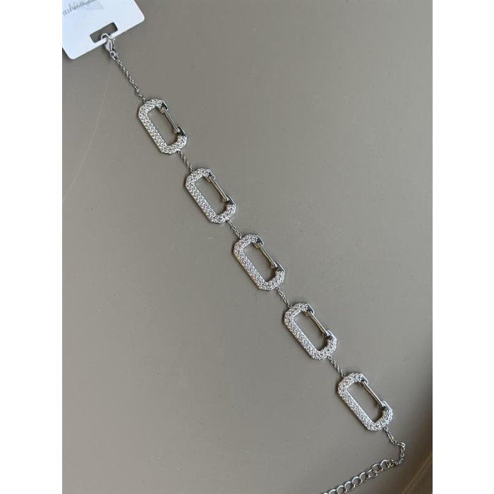 Taşlı Bileklik - Gümüş