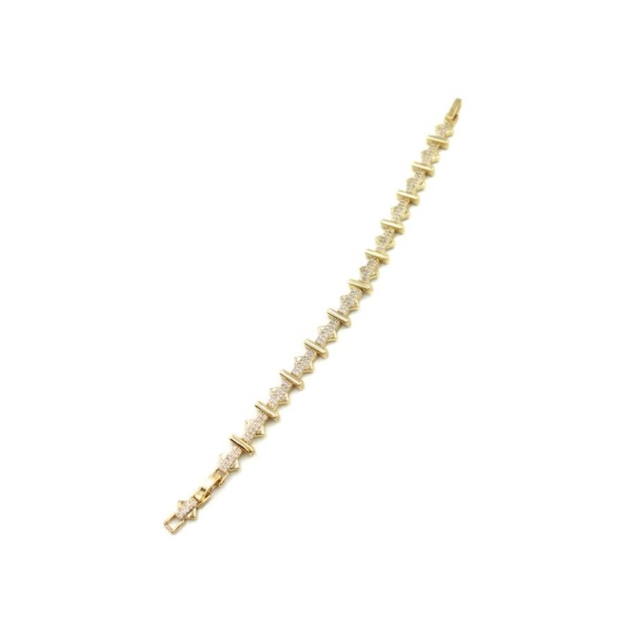 Taşlı VİP Bileklik - Altın