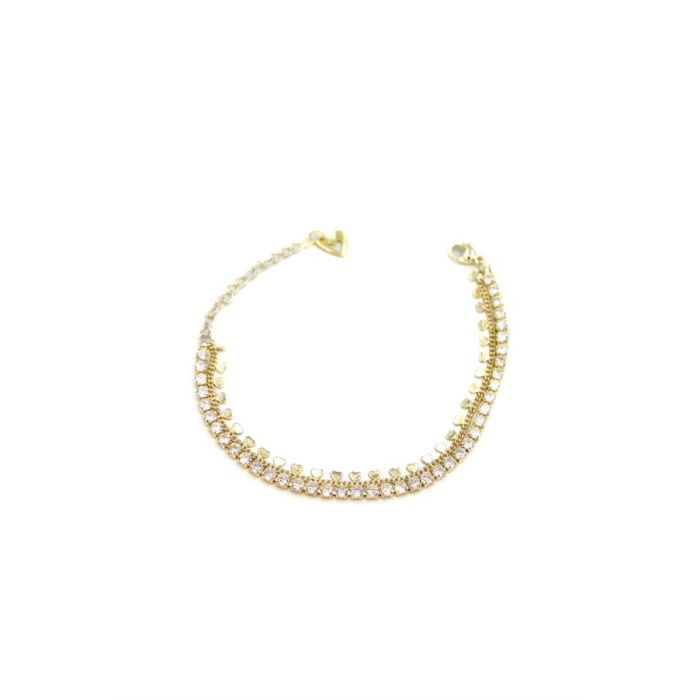 Kalpli Su Yolu Bileklik - Altın