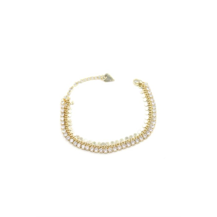 Pullu Su Yolu Bileklik - Altın