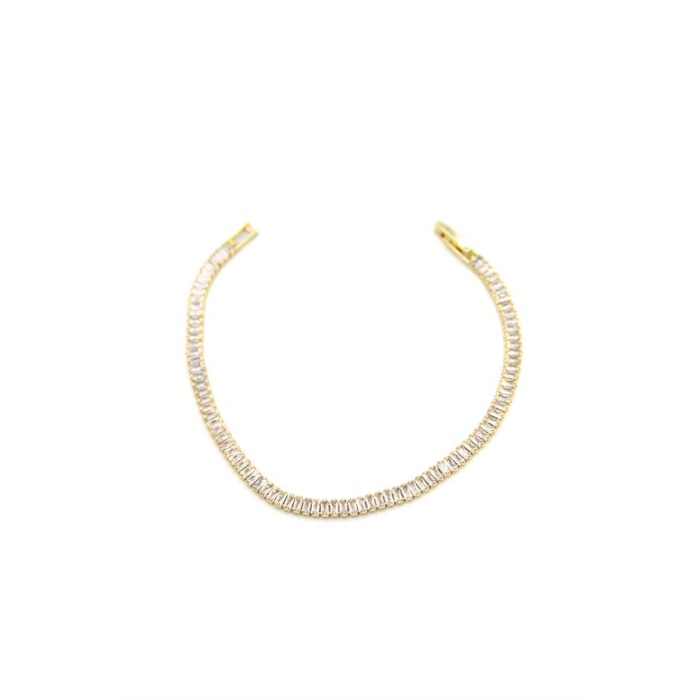 Baget Taşlı Bileklik - Altın