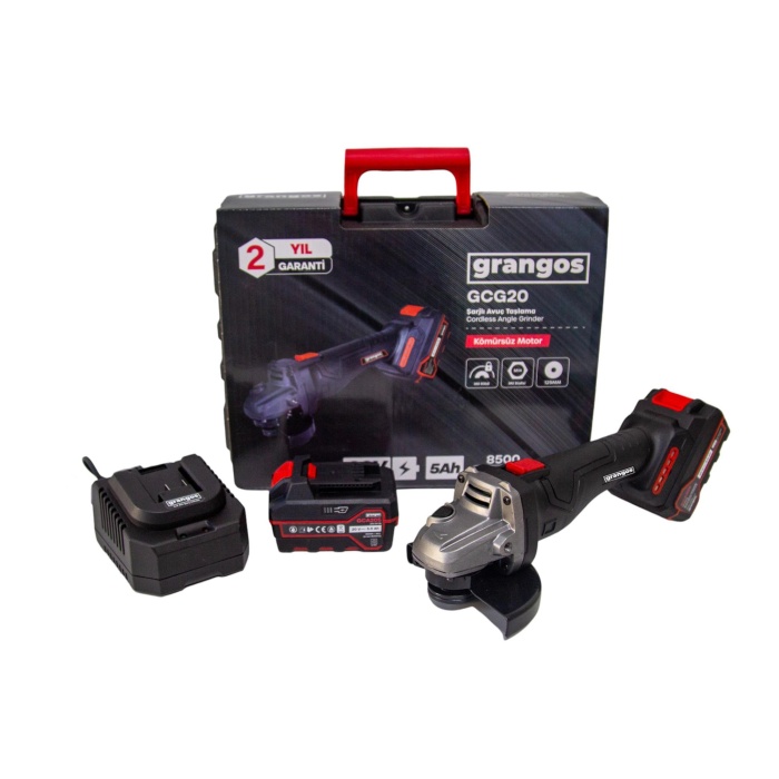Grangos GCG20-F2 20V 5 Ah Çift Akülü Avuç Taşlama