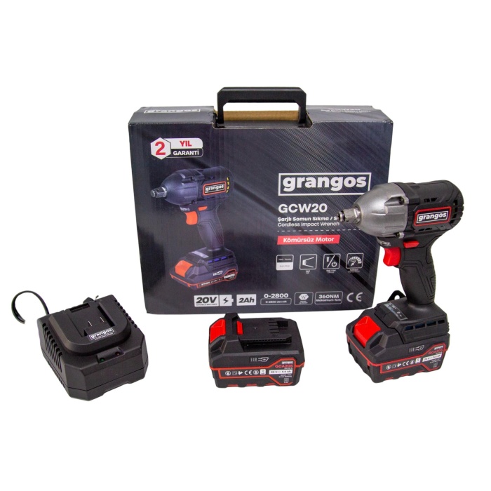 Grangos GCW20-F2 20V 5 Ah Çift Akülü Somun Sıkma