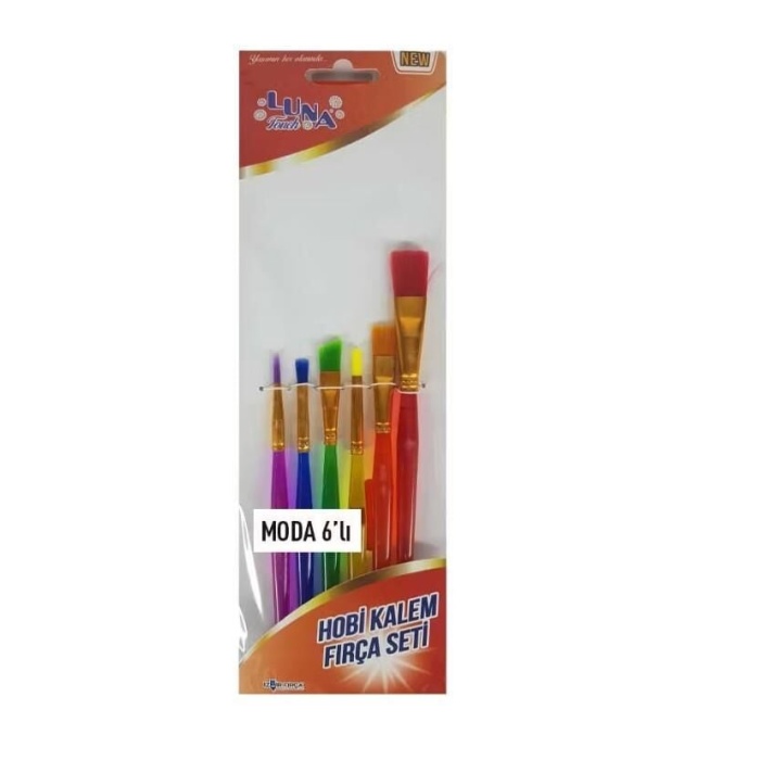 Ennalbur Luna Moda Hobi Kalem Fırça Seti 6 Parça