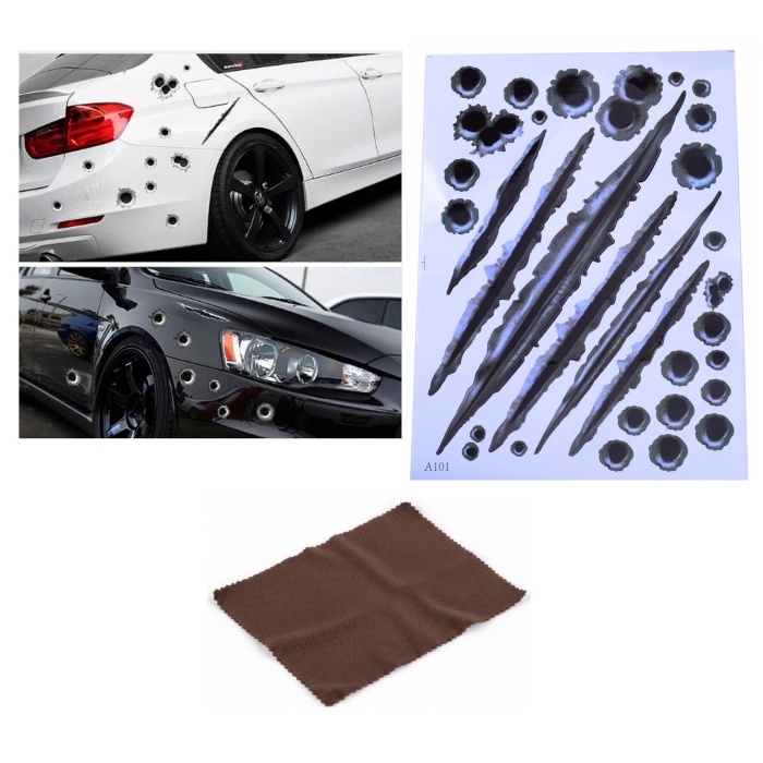 Araç Sticker Seti Yara Bere Oto Sticker Yara Şeklinde 3D