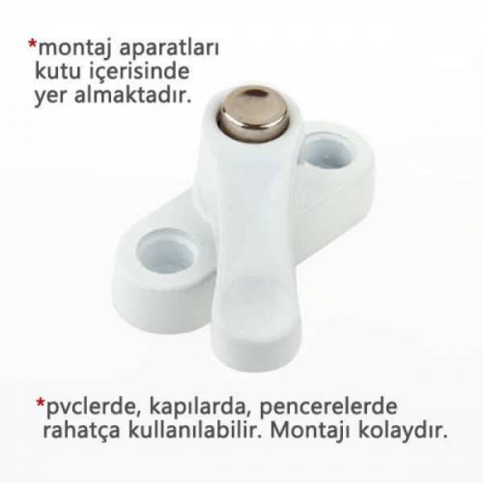 Pvc Kapı Pencere Emniyet Kilidi -  Düğmeli Pimapen Kilidi - ÇELİK