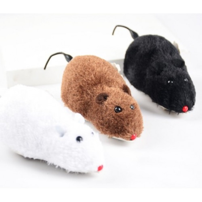 Kurmalı Kedi Eğitim Oyuncağı Tüylü Fare