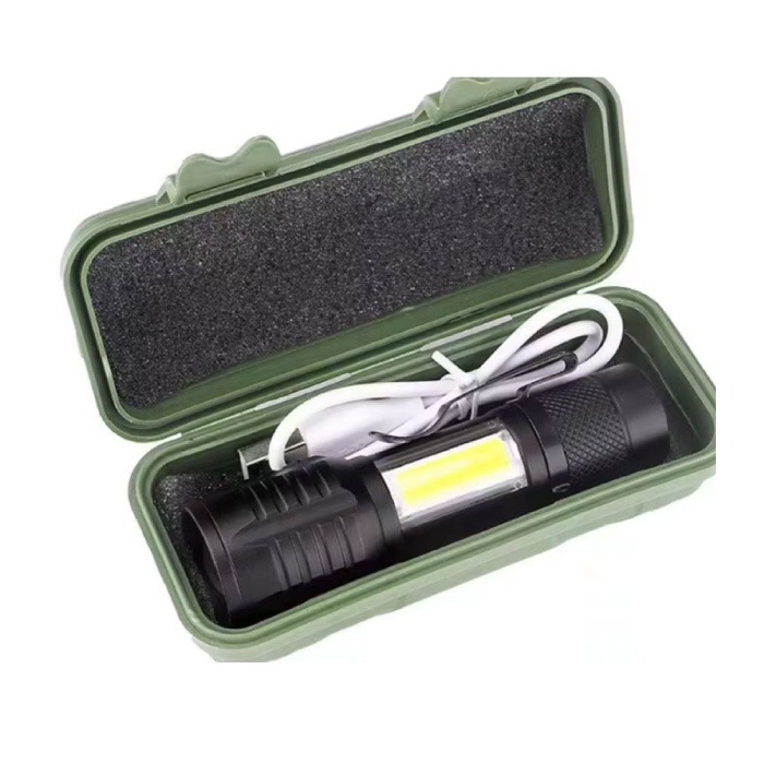 Taktik El Feneri Usb Şarj Edilebilir Kamp Feneri Cob Zumlanabilir Mini Taşınabilir El Feneri Ws-5454