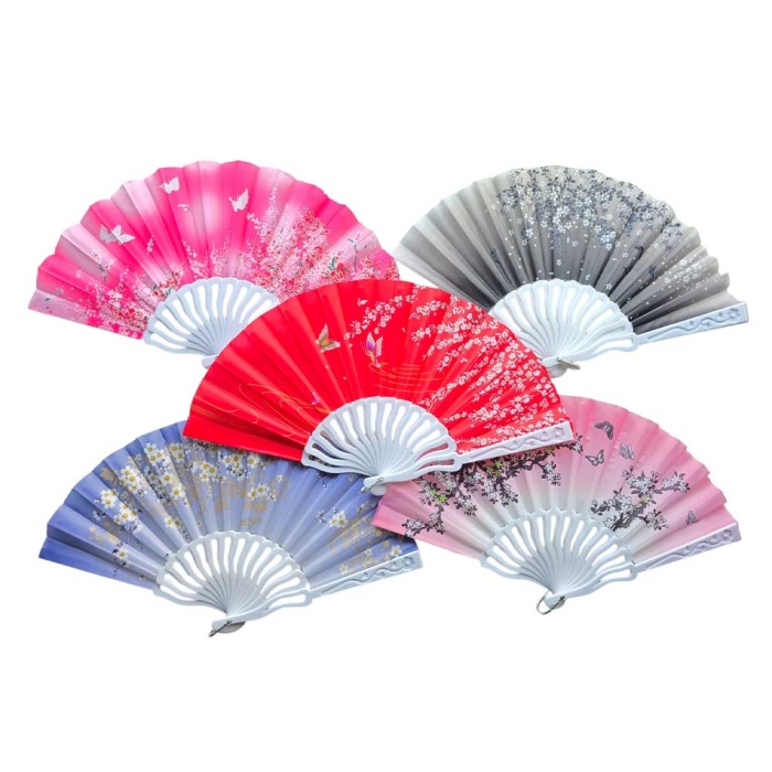 Plastik Kumaş Yelpaze 12 li Karışık OB-049