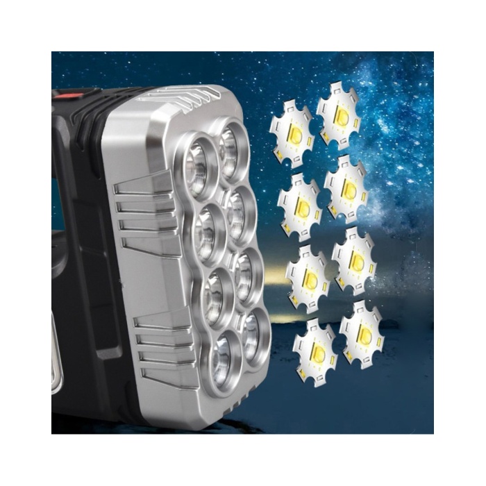 El Feneri Solar Panelli Ledli Powerbank Cob Fener