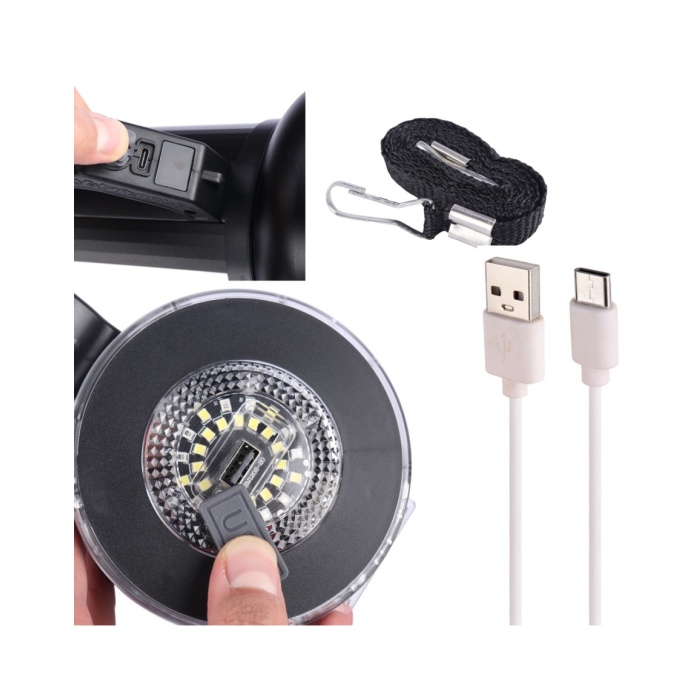 Taşınabilir Solar Şarjlı LED Fener Powerbank Özellikli Kamp ve Acil Durum İçin Süper Parlak Işık