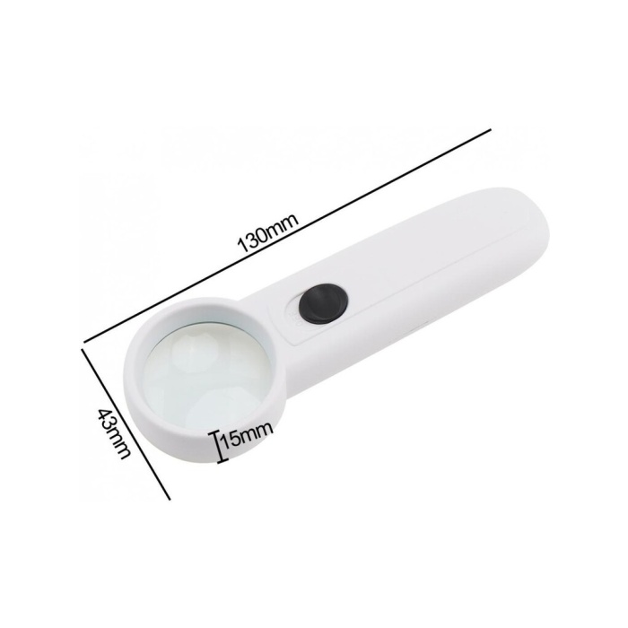 15X Çok Fonksiyonlu 2 Led Işıklı Taşınabilir El Büyüteç